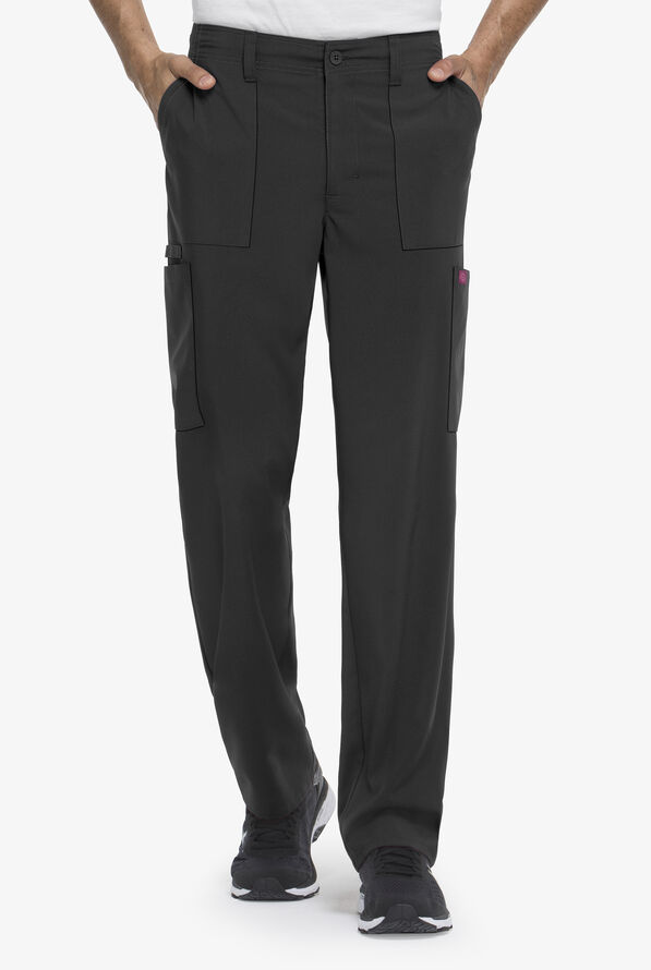 Dickies EDS Essentials Men's 6-Pocket STRETCH Cargo Scrub Pants - Short - Black - 1