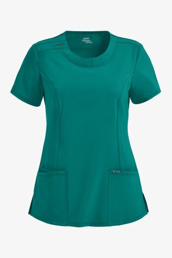 Infinity Women's 3-Pocket STRETCH Round Neck Scrub Top