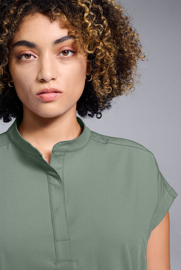 Hypothesis Women's Meta Oversized Dolman Sleeve Scrub Top - Mineral - 6