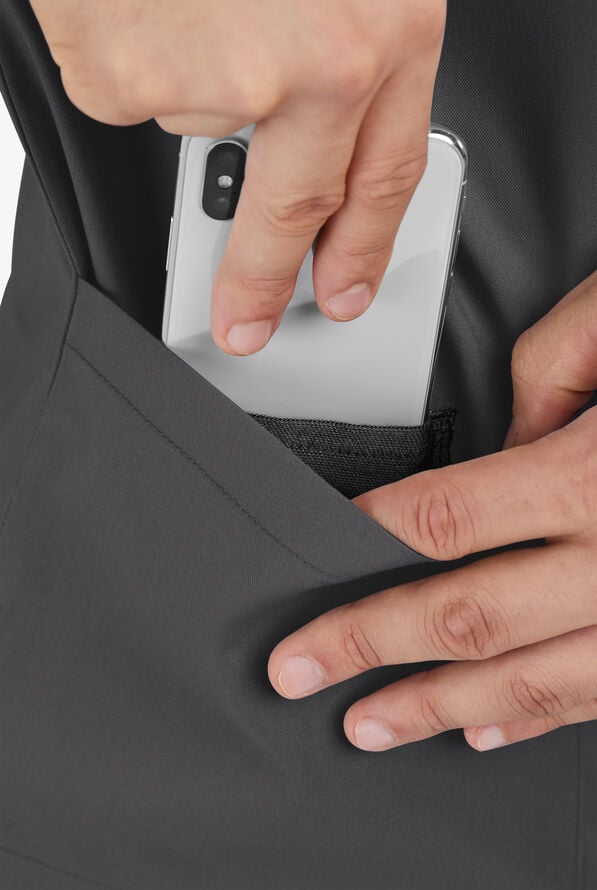 Advantage STRETCH Men's 6-Pocket V-Neck Scrub Top - Pewter - 4