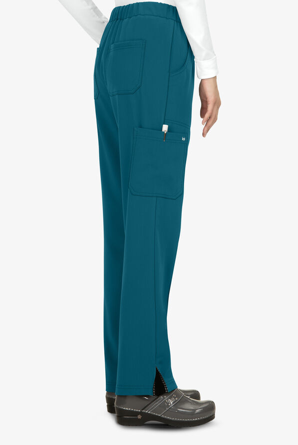 koi Next Gen Everyday Hero Women's 5-Pocket STRETCH Drawstring Cargo Scrub Pant - Caribbean Blue - 2