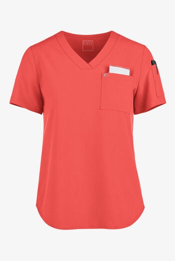 Blusa m&eacute;dica Easy STRETCH Chloe con cuello en V y 3 bolsillos para mujer