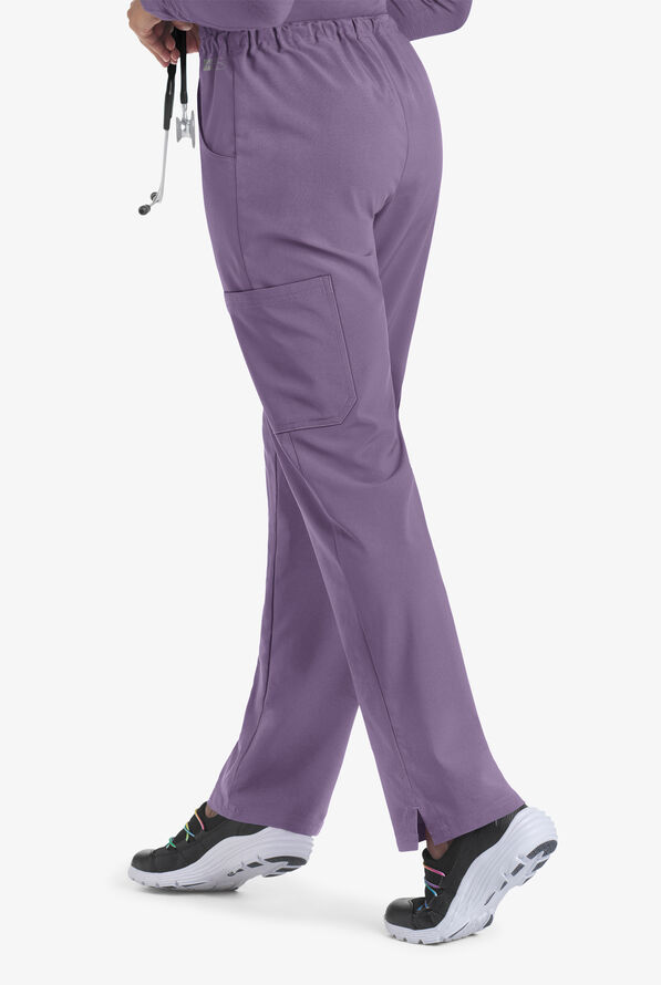 Easy STRETCH Eden Women's 4-Pocket Drawstring Scrub Pants - Purple Dusk - 2