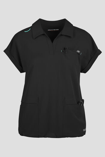 Blusa m&eacute;dica Skechers by Barco MotionTech Charlie STRETCH con mangas dolm&aacute;n y 3 bolsillos para mujer
