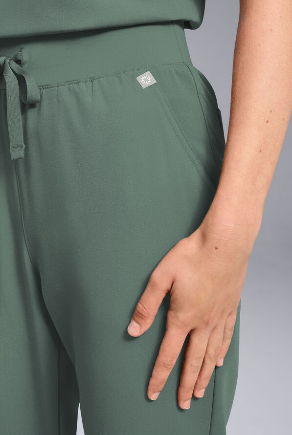 Hypothesis Women's Base 6-Pocket Jogger Scrub Pant - Olive - 2