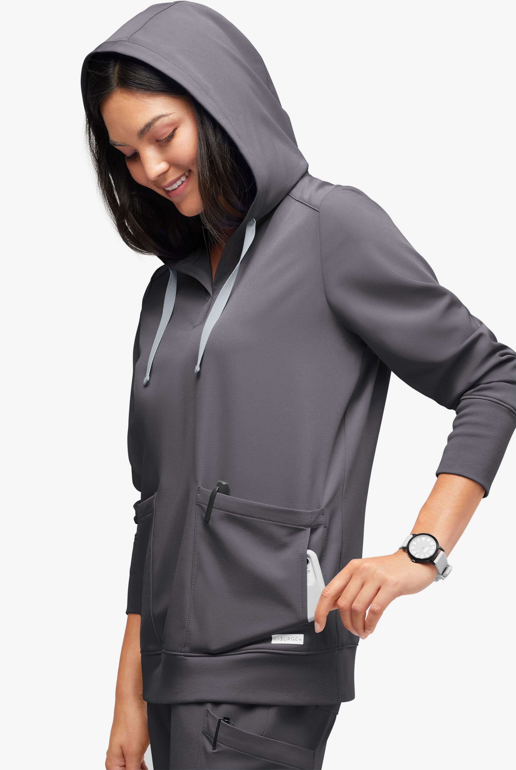 ReSurge Jasper Women's 4-Pocket Hoodie, Nursing Scrubs