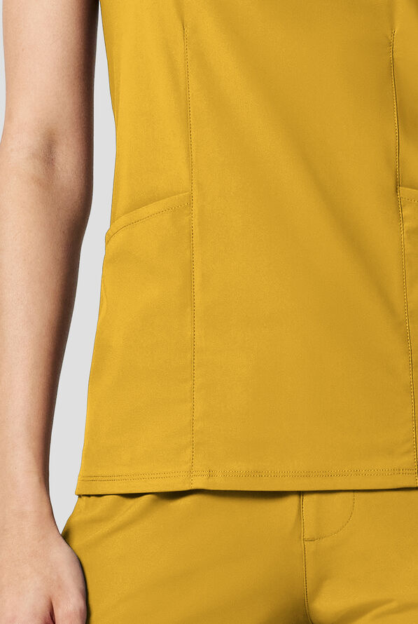 Blusa m&eacute;dica Infinity PURSUIT STRETCH con cuello en V y 2 bolsillos para mujer - Butterscotch - 5