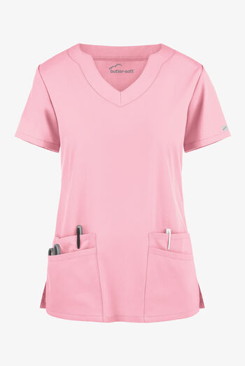 Butter-Soft Core Women's 4-Pocket Scallop Neck Scrub Top