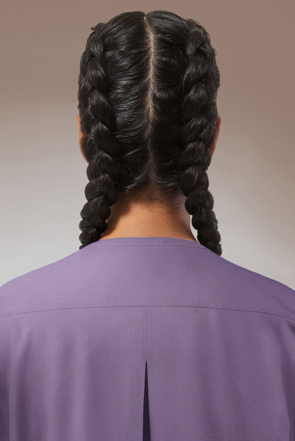 Hypothesis Beta V-Shell Women's 2-Pocket Relaxed Fit Tunic Scrub Top - Purple Dusk - 5