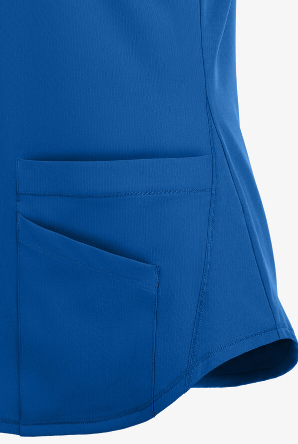 Skechers by Barco Breeze Women's 3-Pocket STRETCH V-Neck Scrub Top - Royal - 4