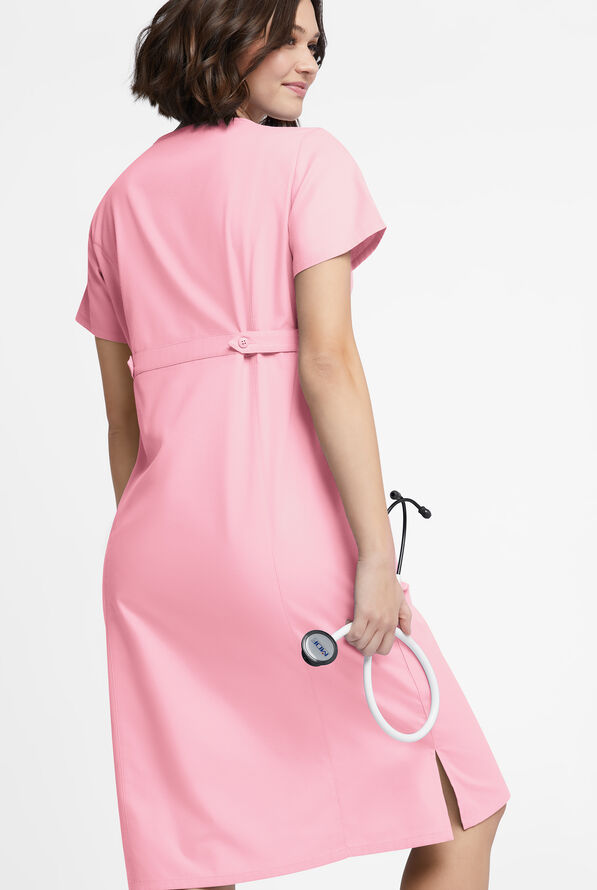 Butter-Soft Originals Women's 4- Pocket V-Neck Empire Waist Dress - Blush - 3