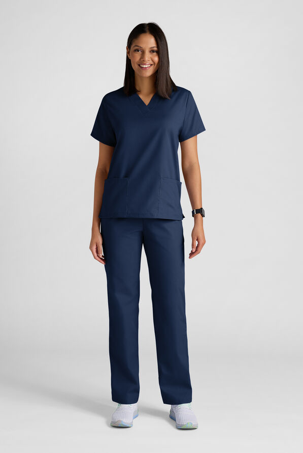 Conjunto de uniforme médico Strictly Scrubs con 4 bolsillos para mujer - Navy - 2