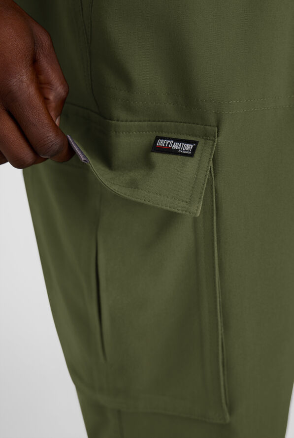 Pantal&oacute;n m&eacute;dico Grey's Anatomy&trade; by Barco Emerge Nolan STRETCH estilo cargo con 3 bolsillos para hombre - Olive - 6