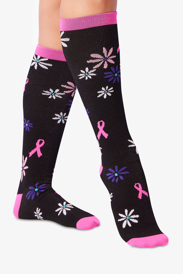 heartsoul Pink Ribbon Garden Women's 1015 mmHg Moderate Compression