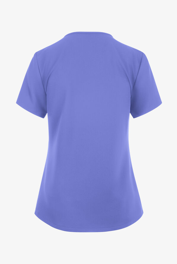 Cherokee Workwear Originals Ultra Women's 3-Pocket V-Neck Scrub Top - Ceil Blue - 2