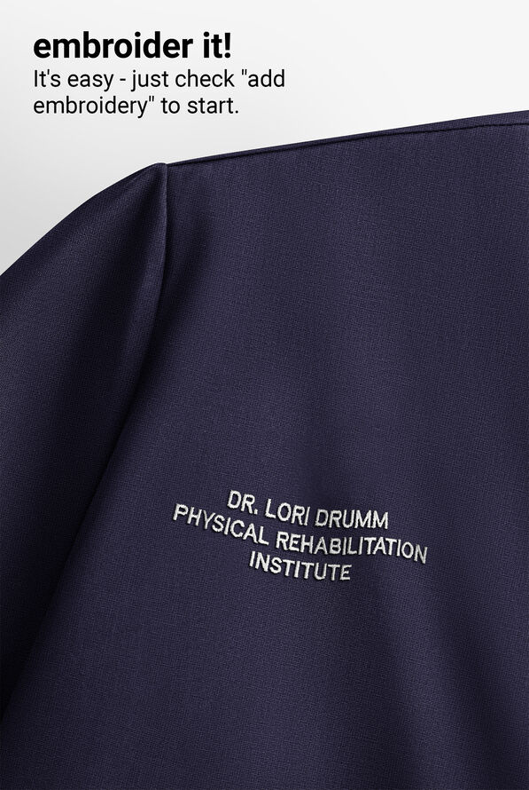 Cherokee Achieve Women's 2-Pocket STRETCH Knit V-Neck Scrub Top - Navy - 3