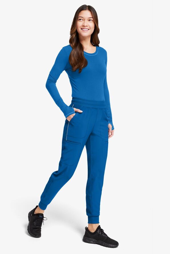 Infinity Women's 6-Pocket STRETCH Cargo Jogger Scrub Pants - Royal - 4