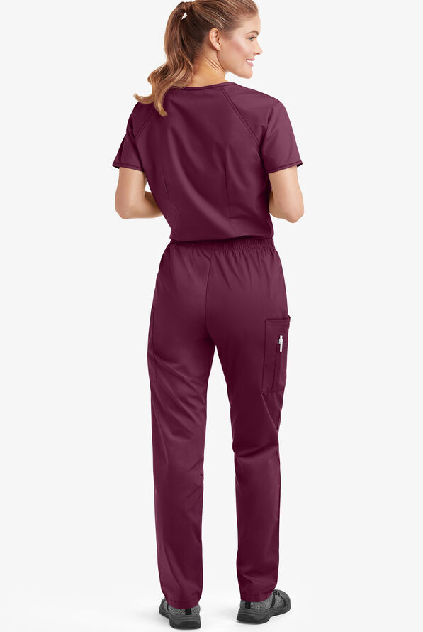 Conjunto de uniforme m&eacute;dico Strictly Scrubs Classic para mujer - Wine - 3