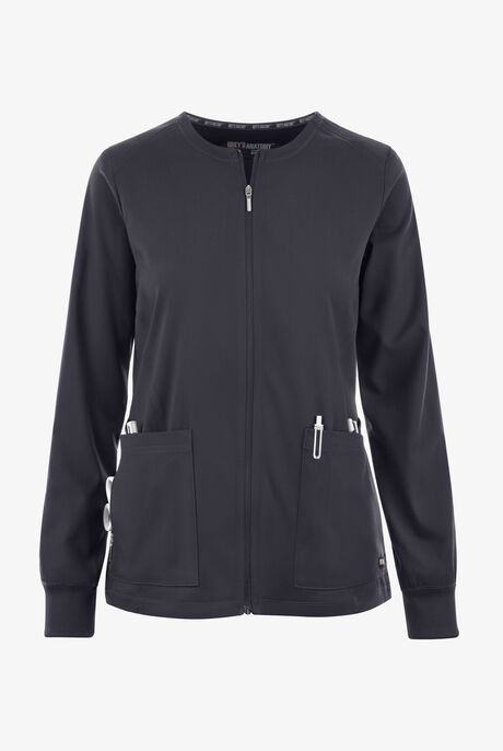 Grey's Anatomy by Barco Spandex STRETCH Gianna Women's 5-Pocket Zip Front Scrub Jacket