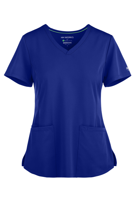 HH Works by Healing Hands Monica Women's 4-Pocket STRETCH V-Neck Scrub Top