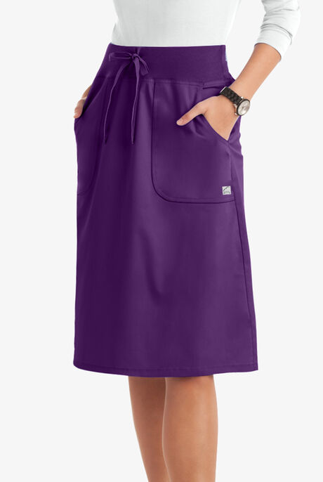 Butter-Soft STRETCH Women's 2-Pocket Drawstring Scrub Skirt