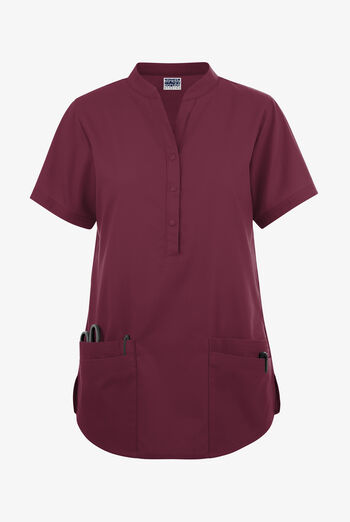 Strictly Scrubs Women's 6-Pocket Mandarin Collar Scrub Top