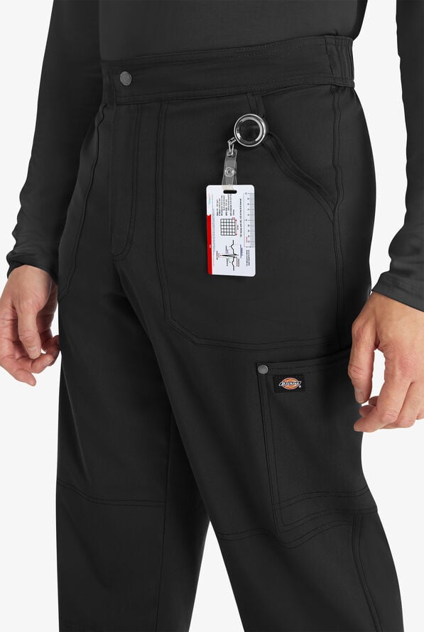 Dickies EDS NXT Men's 4-Pocket STRETCH Snap Fly Front Cargo Utilitarian Scrub Pants - Black - 2