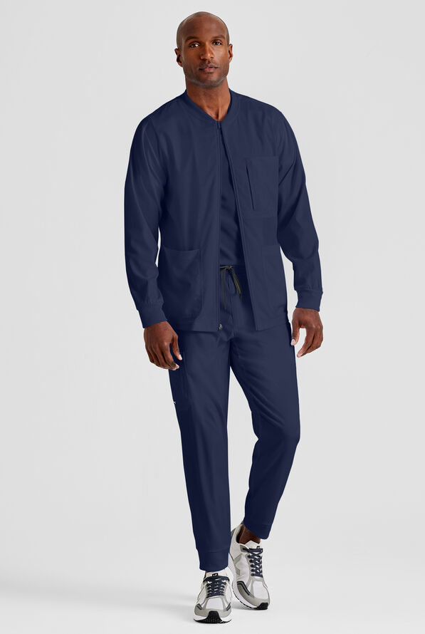 Chaqueta m&eacute;dica Grey's Anatomy&trade; by Barco Spandex STRETCH React con cremallera y 5 bolsillos para hombre - Indigo - 5