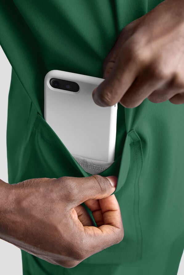 Easy STRETCH Men's 6-Pocket V-Neck Scrub Top - Hunter - 6