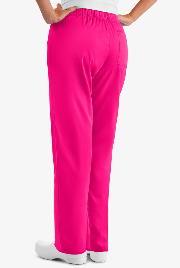 Conjunto de uniforme médico Strictly Scrubs Value STRETCH petite con 4 bolsillos para mujer - Hot Pink - 4