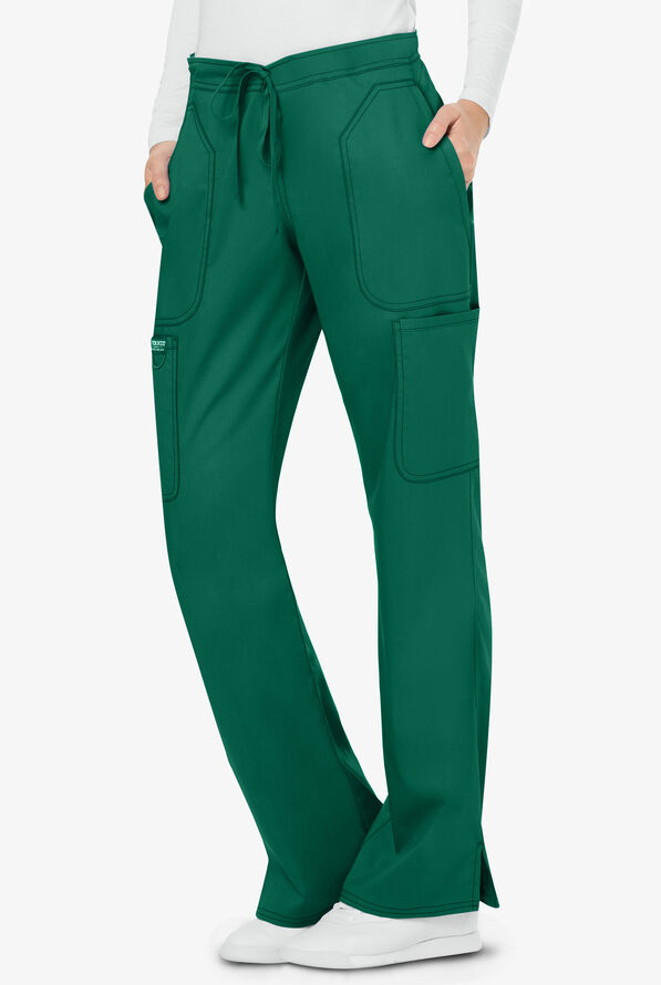 Cherokee Workwear Revolution Women's 5-Pocket STRETCH Drawstring Cargo Scrub Pants - Tall - Hunter - 1