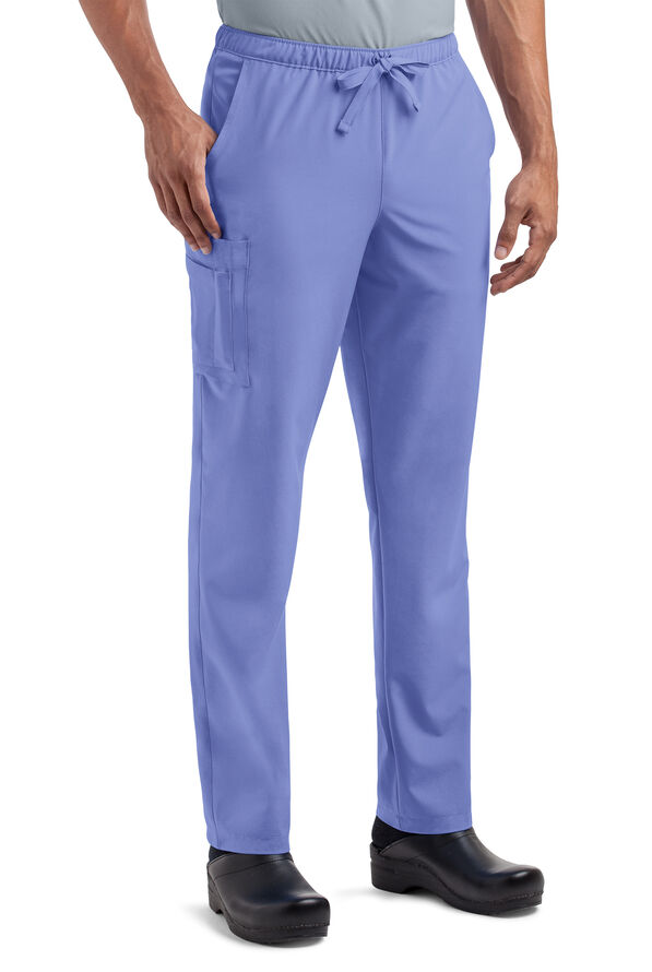 Tafford Active STRETCH Morgan Unisex 5-Pocket Drawstring Scrub Pants - Ceil Blue - 3