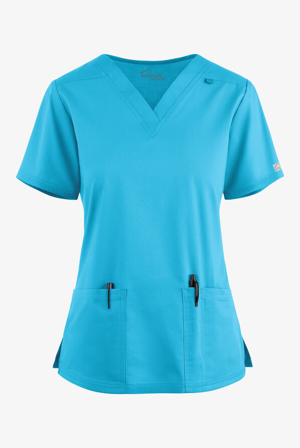 UA ButterSoft STRETCH VNeck Scrub Top, Plus Size Scrubs