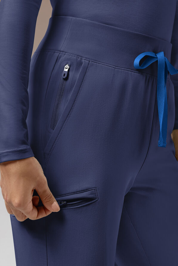 Patanlón médico Hypothesis Meta FL de tiro alto con piernas acampanadas y 7 bolsillos para mujer - Navy - 4