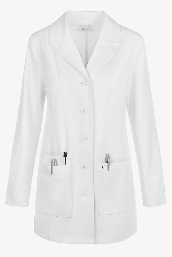 Bata de laboratorio Koi Essentials Hema de 31,5 de largo con 3 bolsillos para mujer - White - 1
