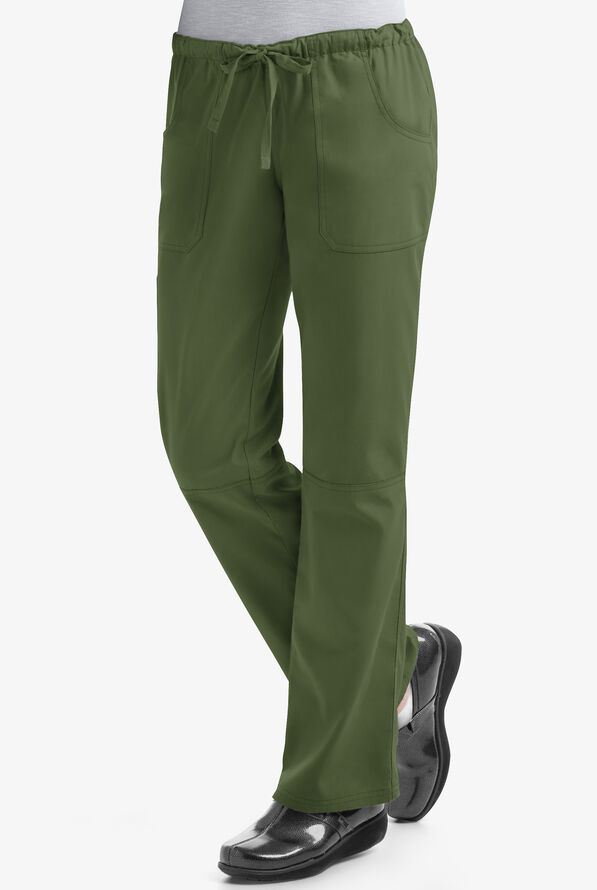 Pantal&oacute;n m&eacute;dico Butter-Soft Core by UA&trade; Tall con cord&oacute;n y 6 bolsillos para mujer - Olive - 1