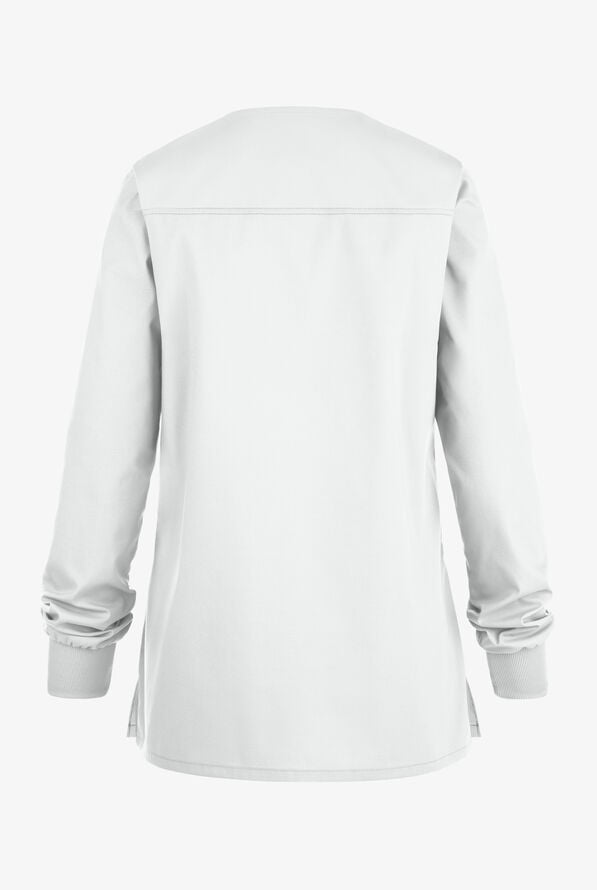 Chaqueta m&eacute;dica Cherokee Workwear Professionals con botones a presi&oacute;n y 3 bolsillos para mujer - White - 2