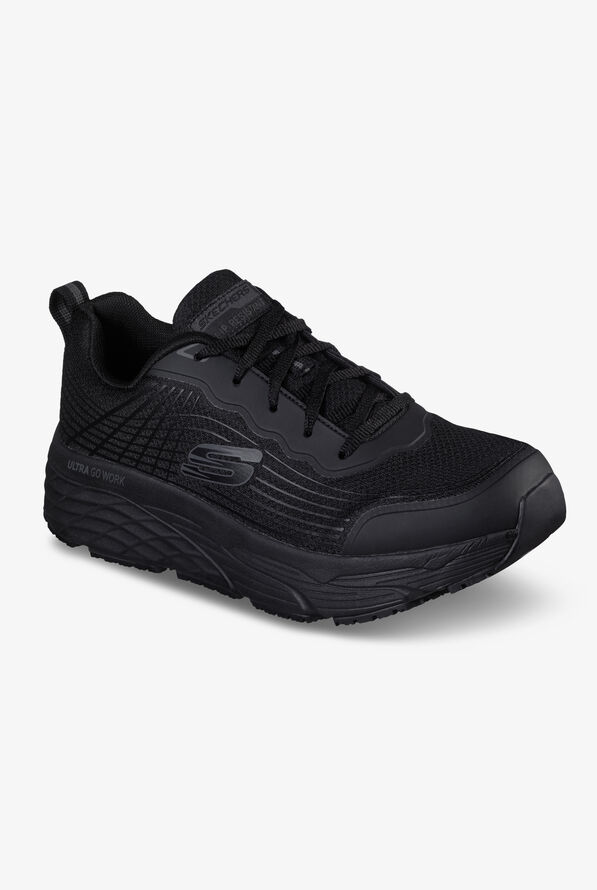 Skechers Work Men's Max Cushioning Elite SR Athletic Lace Up Shoes - Black - 5