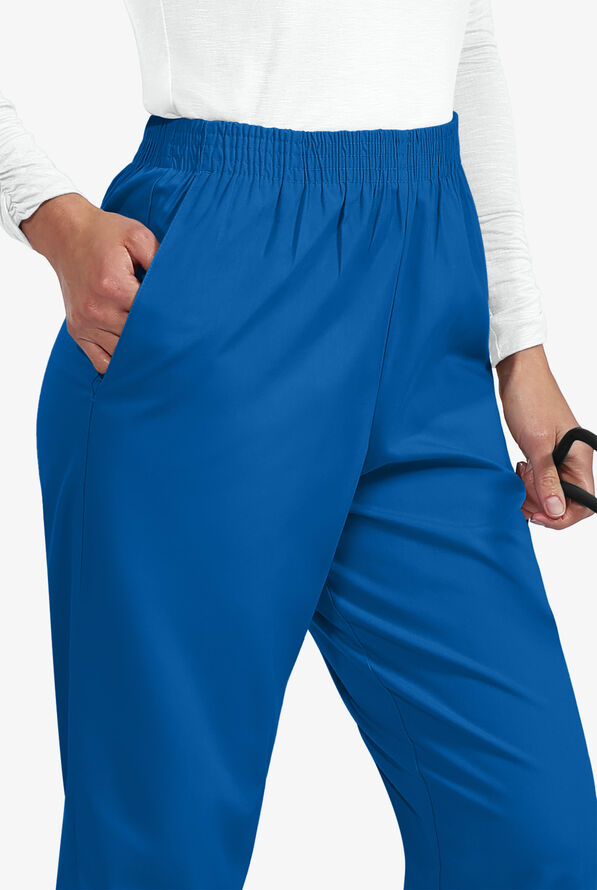 UA Best Buy Scrubs Women's 2-Pocket Elastic Waist Pants - Petite - Royal - 3