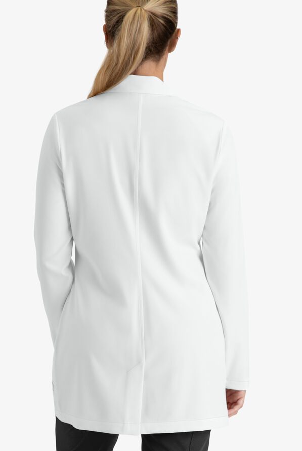 Skechers Women's 30" 3-Pocket STRETCH Lab Coat - White - 4