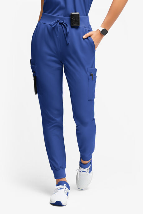 Pantalón médico WhisperLite YARA estilo cargo jogger con 10 bolsillos para mujer