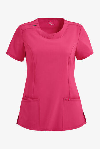 Infinity Women's 3-Pocket STRETCH Round Neck Scrub Top