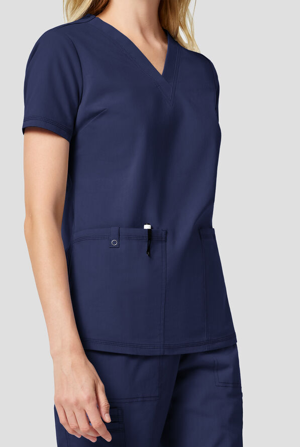 Dickies Forge Women's 2-Pocket V-Neck Scrub Top - Navy - 2