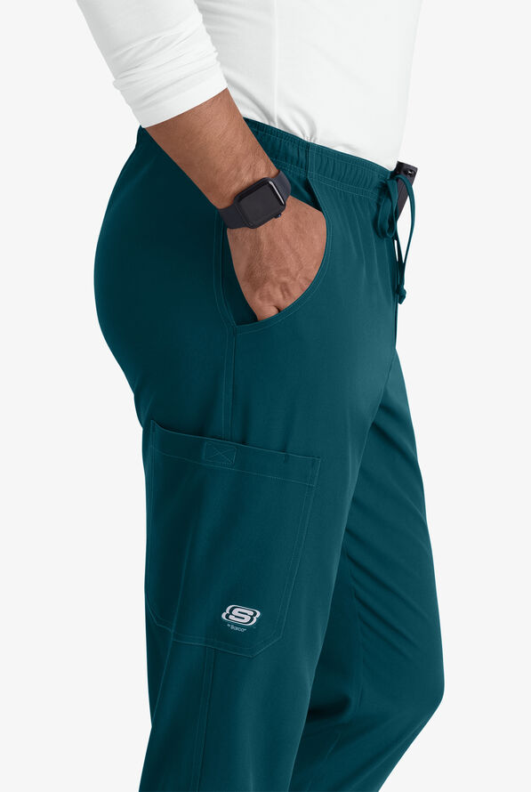 Skechers by Barco Structure Cargo Jogger Scrub Pants, Men's Scrubs