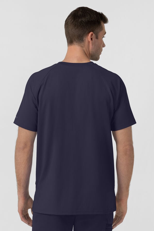 Carhartt Force&reg; Cross-Flex Knits Men's 5-Pocket STRETCH Crew-Neck Scrub Top - Navy - 4