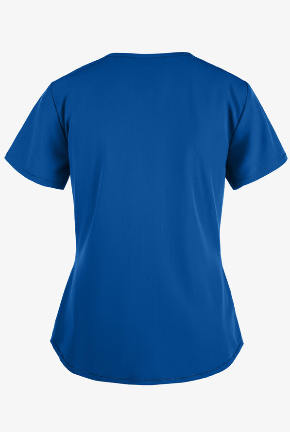 Skechers by Barco Breeze Women's 3-Pocket STRETCH V-Neck Scrub Top - Royal - 3