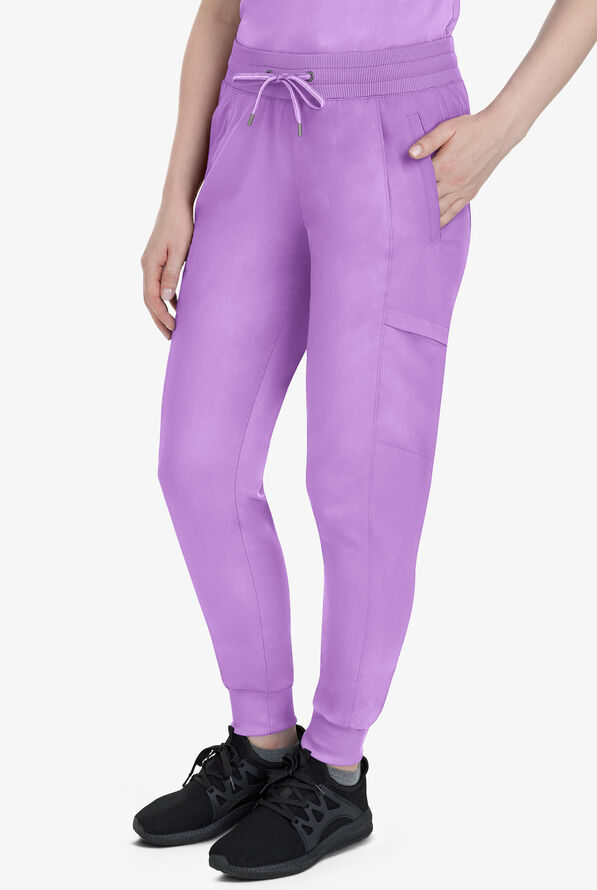 Healing Hands Purple Label Toby Women's 7-Pocket STRETCH Jogger Drawstring Scrub Pant - Purple Moonstone - 1