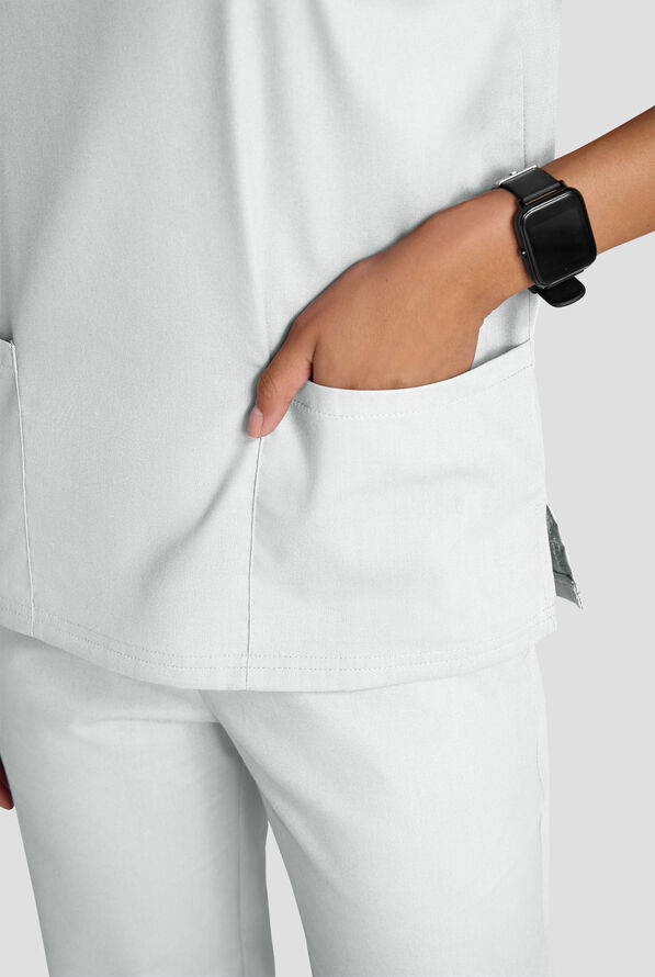 Conjunto de uniforme m&eacute;dico Strictly Scrubs con 4 bolsillos para mujer - White - 4