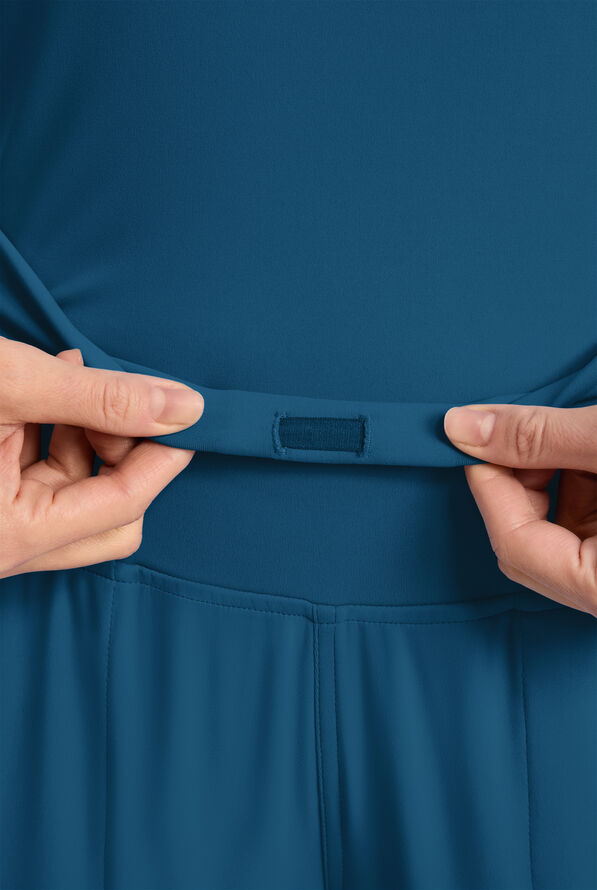 Cherokee Achieve Women's 5-Pocket STRETCH Cargo Jogger Knit Scrub Pants - Caribbean Blue - 3