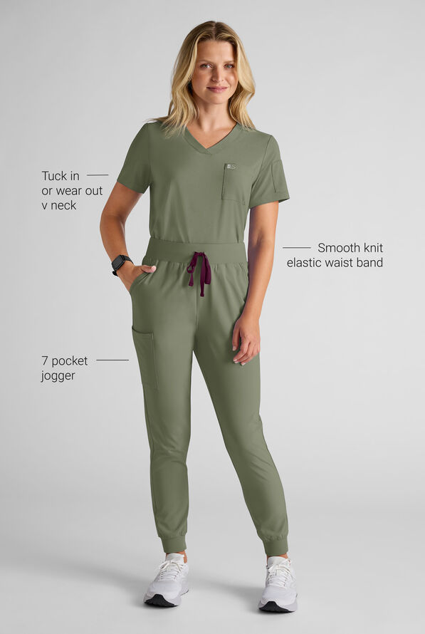 Easy STRETCH Women's Scrub Set - Olive Leaf - 7